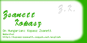 zsanett kopasz business card